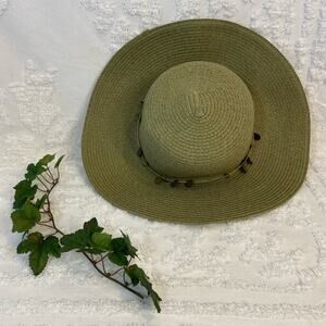 BRONER HAT Olive Green Women's Sun Hat Sz OS Summer Neutral Cottage Casual Beach